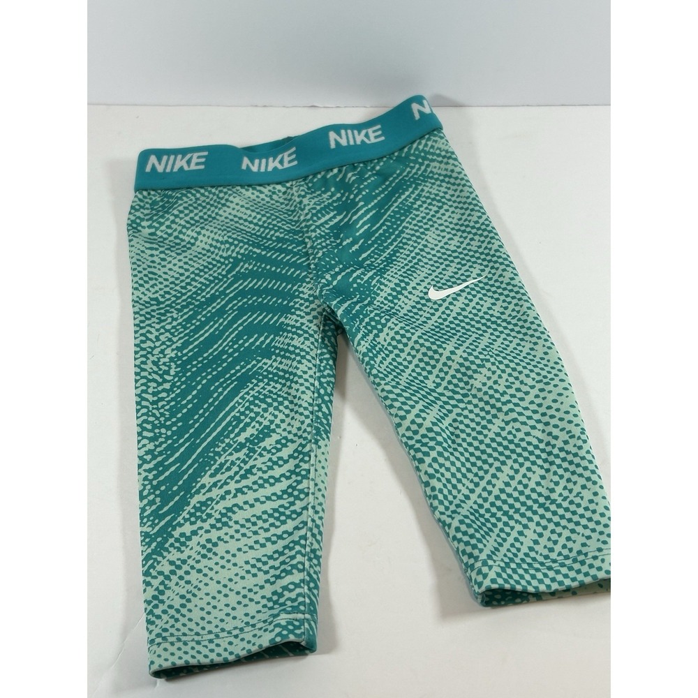 Nike Dry Fit Toddler Leggings Size 12 Months Teal Green